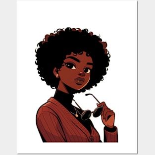 Cool black woman Posters and Art